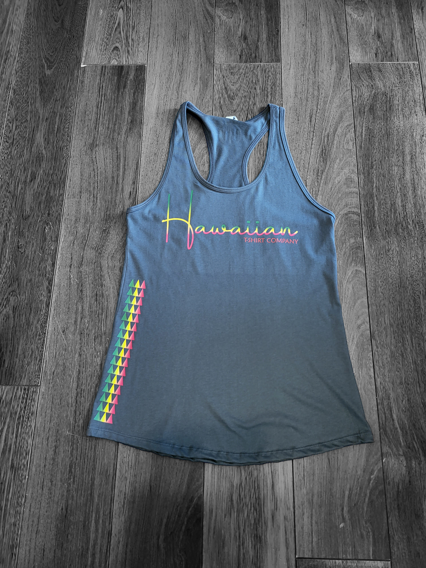 Womens Racerback Tanktops "Rasta Logo" (Gray)