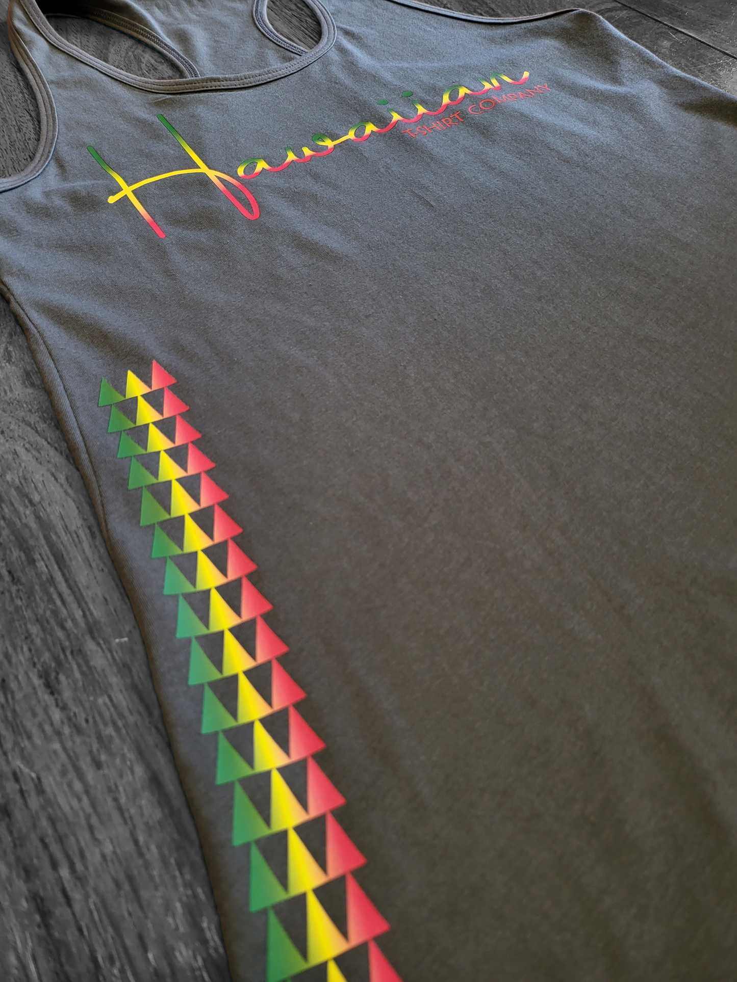 Womens Racerback Tanktops "Rasta Logo" (Gray)