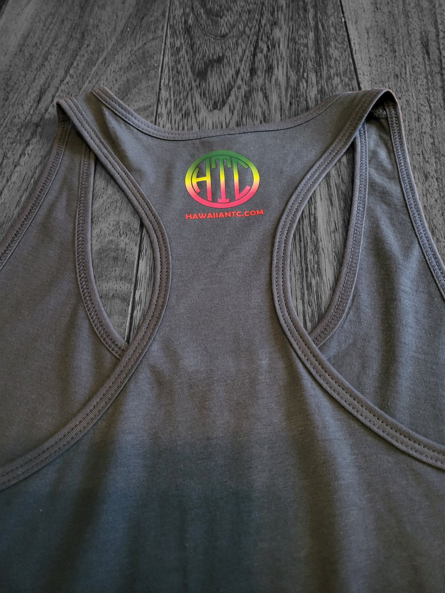 Womens Racerback Tanktops "Rasta Logo" (Gray)