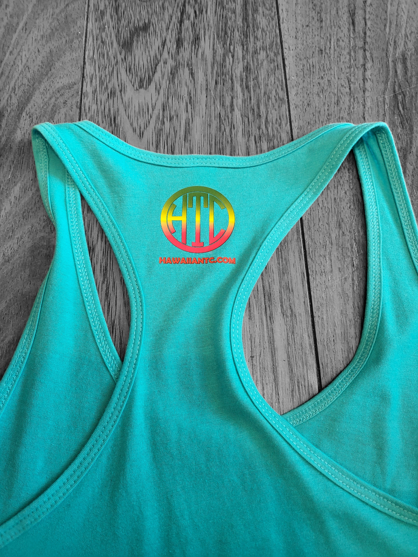 Womens Racerback Tanktops "Rasta Logo" (Tahiti Blue)