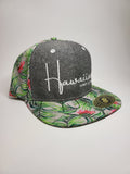Hats "Denim & Floral" Flatbill Snapback