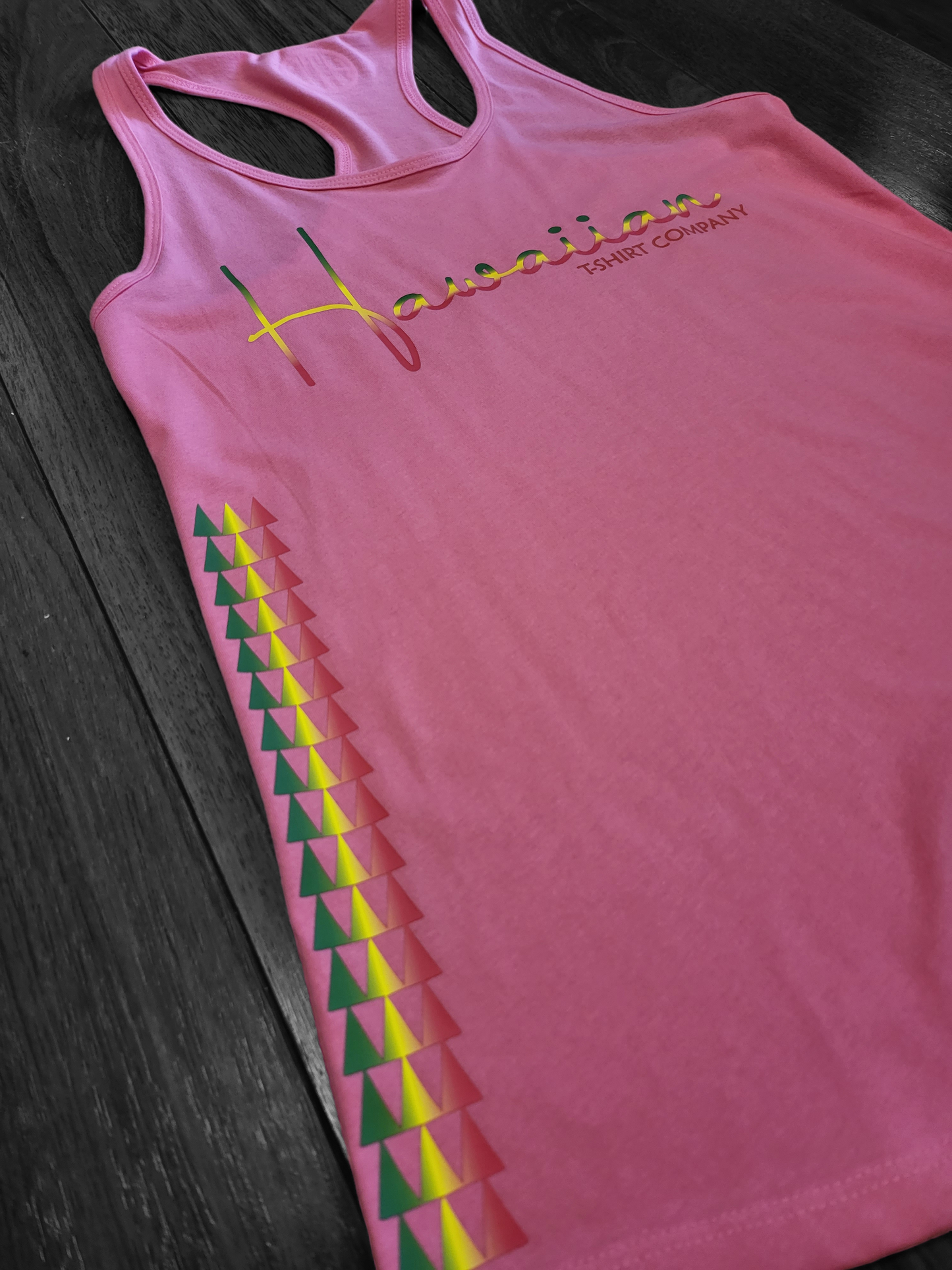 Womens Racerback Tanktops "Rasta Logo" (Pink)