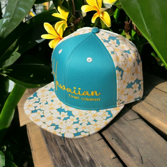 Hats "Plumeria Blossom" flatbill snapback